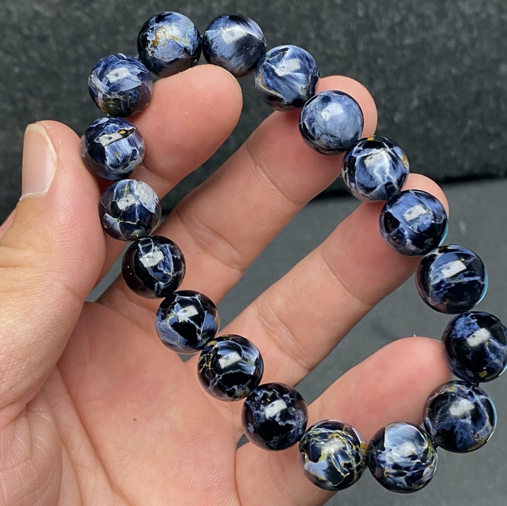 AAA Blue Pietersite Bracelet,11MM Pietersite Gemstone Bracelet For Women,Men Bracelet Jewelry Gift ,Best Gift Idea