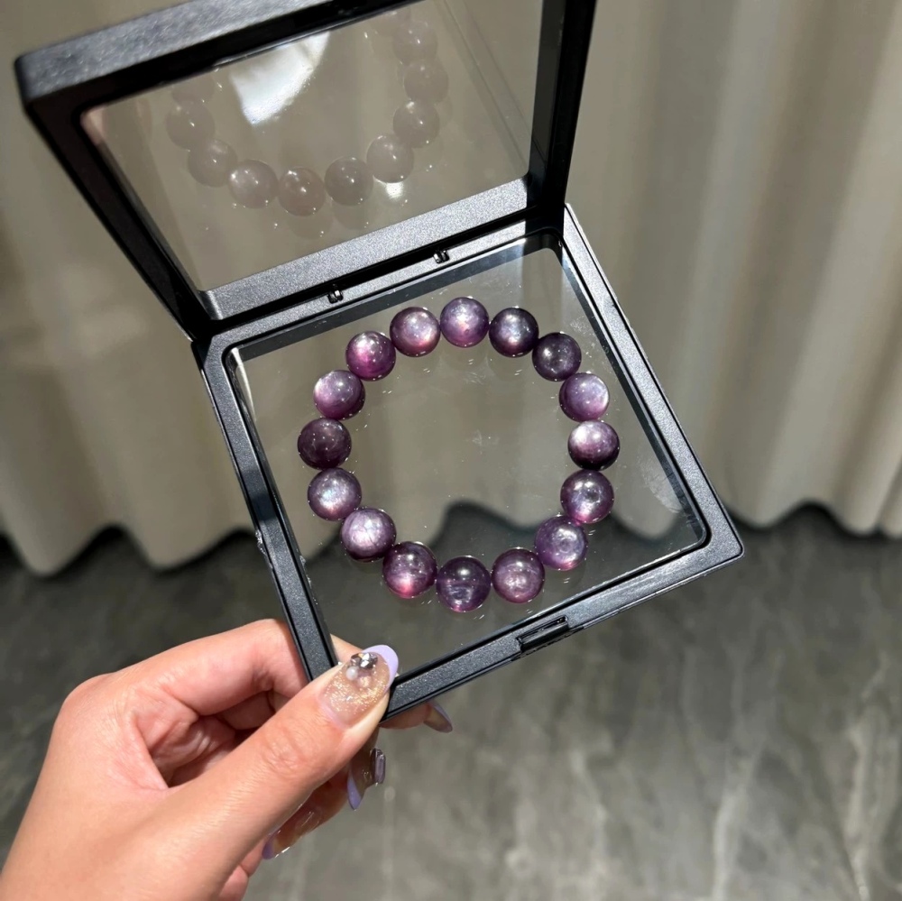 Natural Purple Lepidolite bracelet, 10MM Gemstone Bracelet for women, Girl Bracelet Gift