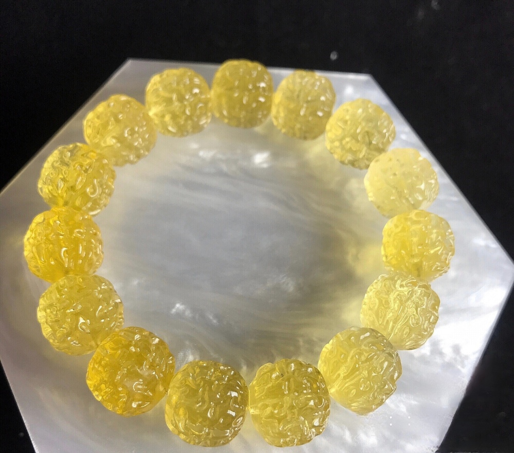 12MM Yellow Fluorite Bracelet ,Natural Fluorite Gemstone Bracelet For Women,Girl Bracelet ,Gift for Her