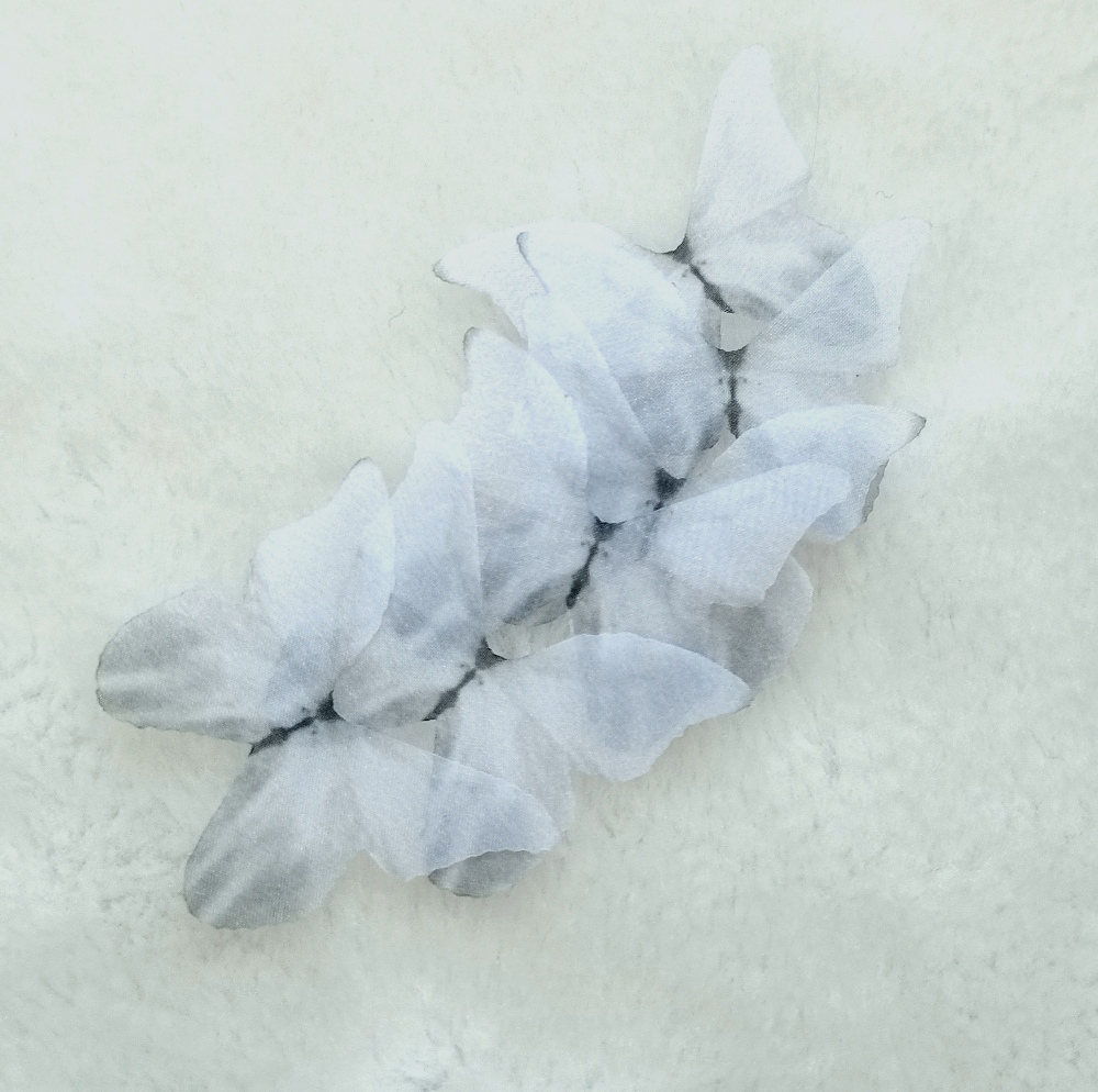 Silk Butterfly Wings,Jewelry Making,Dress Making ,Doll Making, Dress Appliques, Sewing Projects,Half Transparent ,Lace Butterfly Appliques
