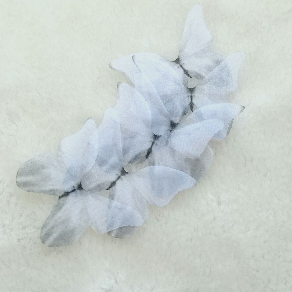 Silk Butterfly Wings,Jewelry Making,Dress Making ,Doll Making, Dress Appliques, Sewing Projects,Half Transparent ,Lace Butterfly Appliques
