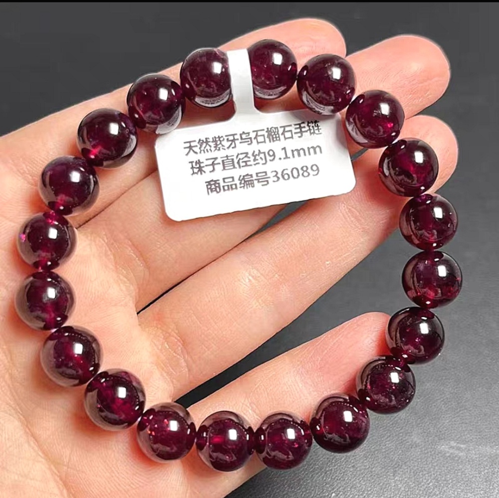 Natural dark red Garnet bracelet 9mm, quality garnet jewelry, luxury gift for women,jewelry gift for her
