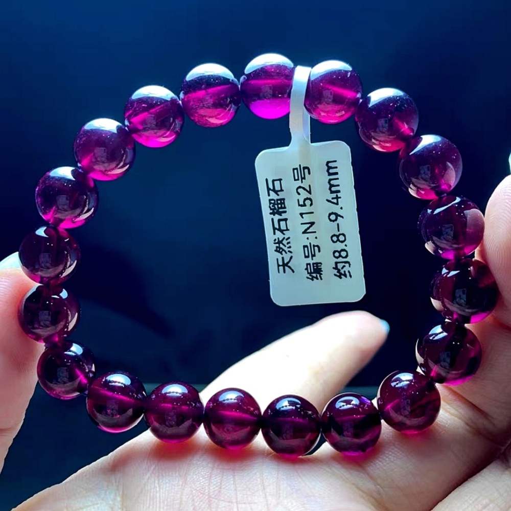 Natural Wine red Garnet bracelet 9mm, quality garnet jewelry, luxury gift for women,jewelry gift for her