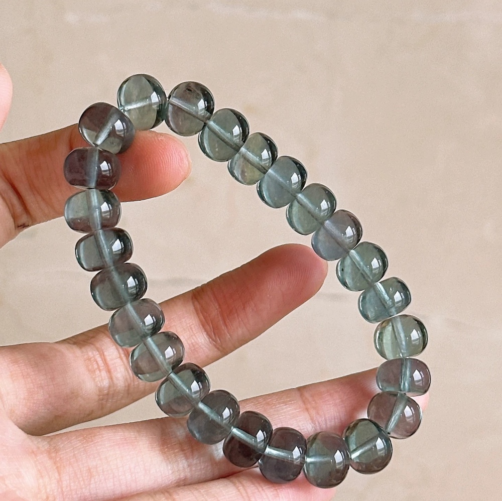Blue Fluorite Cion Beads Bracelet,  10MMHealing Gemstone Bracelet For Women, Men Bracelet ,Gift for Her / GIFT for Him
