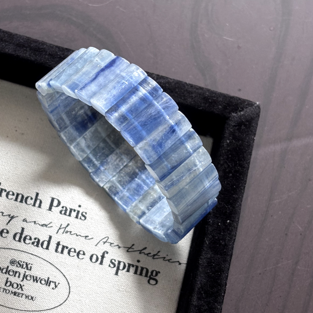 Blue Kyanite Bracelet, Energy Gemstone Bracelet, Inspired Bracelet Jewelry