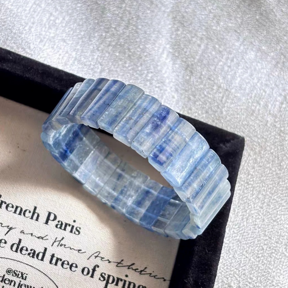 Blue Kyanite Bracelet, Energy Gemstone Bracelet, Inspired Bracelet Jewelry