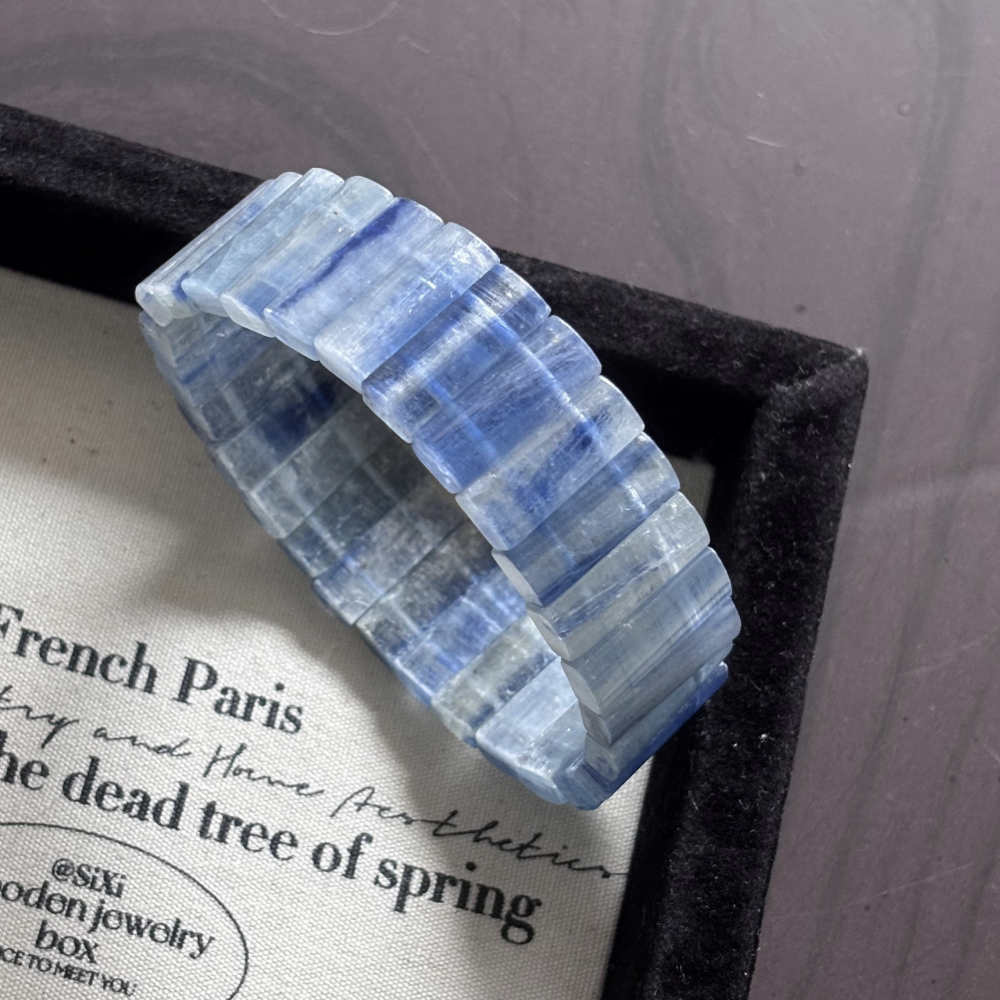 Blue Kyanite Bracelet, Energy Gemstone Bracelet, Inspired Bracelet Jewelry