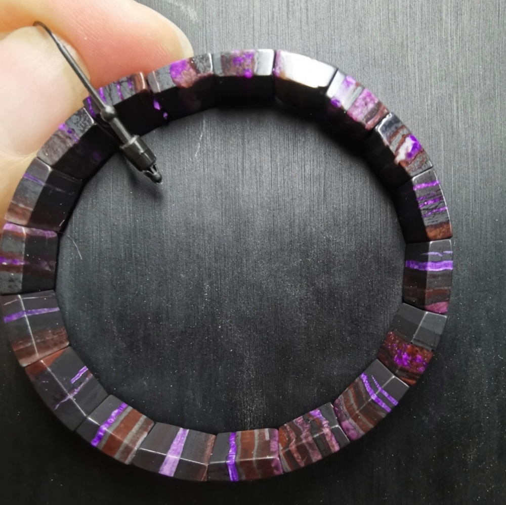 Sugilite Bracelet, Women Bracelet,Men Bracelet Energy Gemwtone ,Anti Cancer bracelet Sugilite jewelry -8.9MM