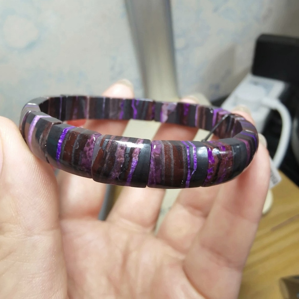 Sugilite Bracelet, Women Bracelet,Men Bracelet Energy Gemwtone ,Anti Cancer bracelet Sugilite jewelry -8.9MM