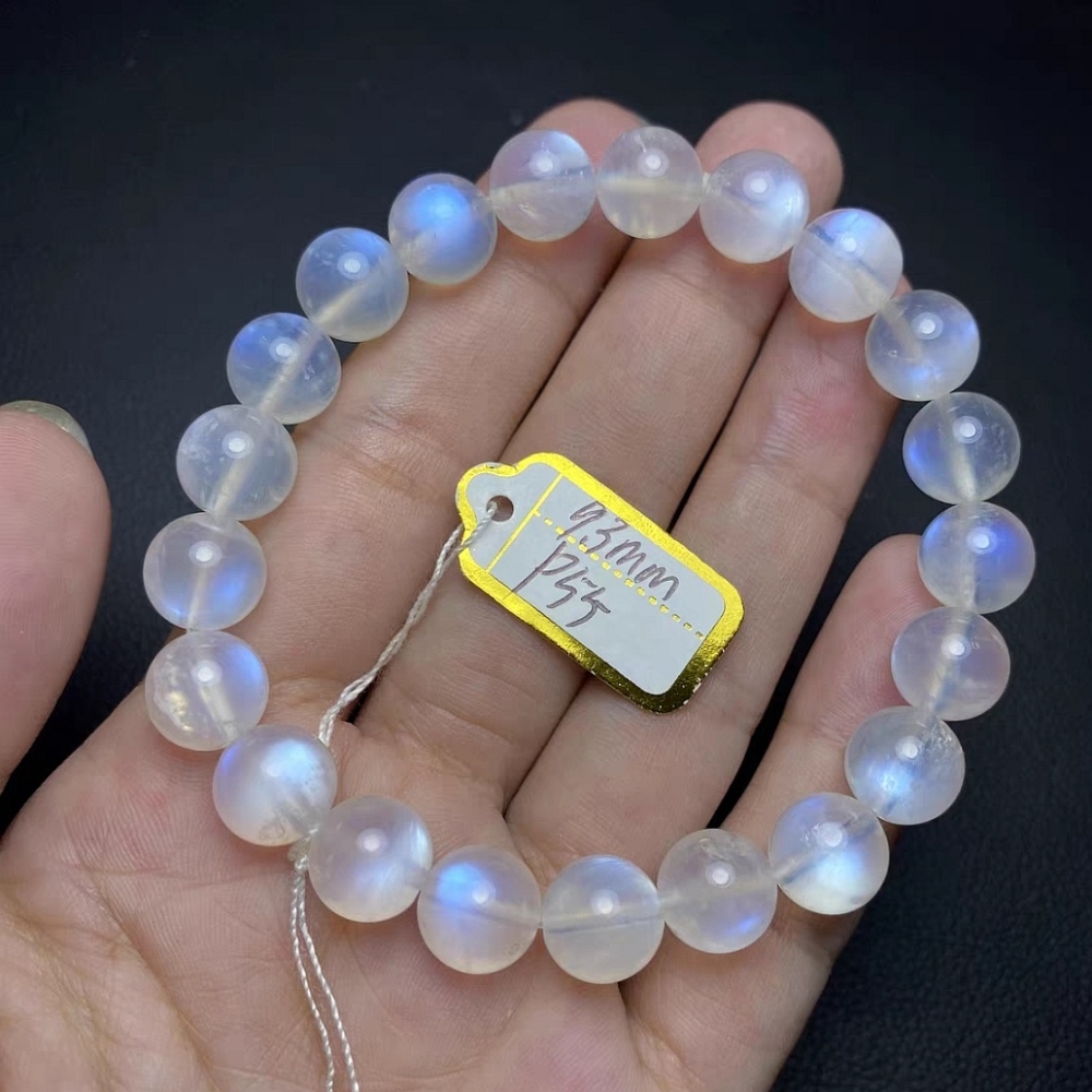AAA Blue moonstone bracelet,rare, Women bracelet,Men Bracelet,9MM+ Healing crystal Gemstone Bracelet