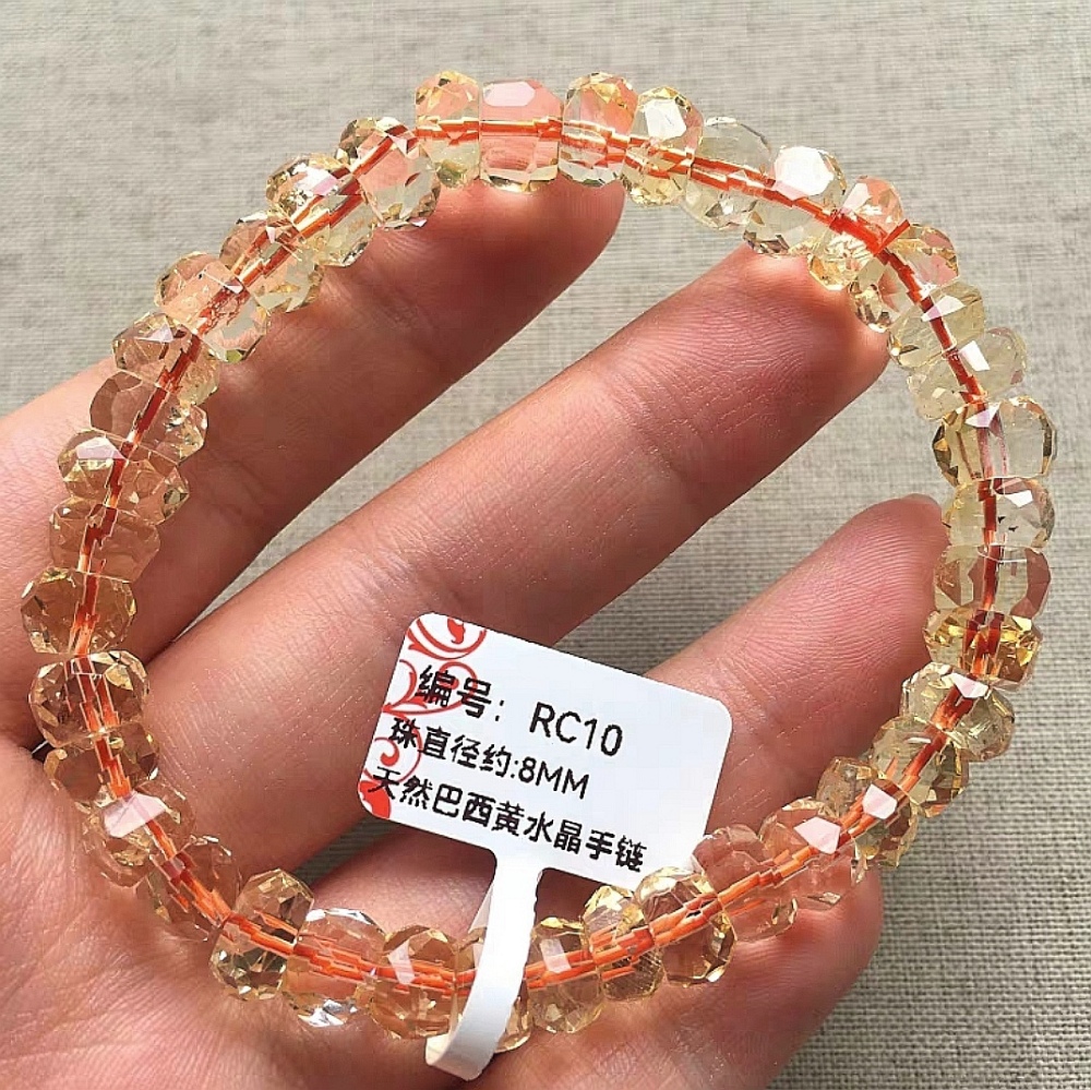 Natural Citrine Bracelet, 8MM Gemstone Bracelet For Women,Birthstone Bracelet Men Bracelet,Good Lucky,Fortune Bracelet