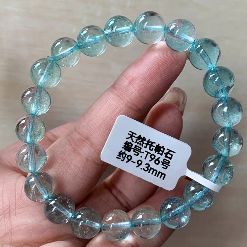 Natural Topaz Bracelet, Precious Gemstone Beads Bracelet,Women Bracelet,Men Bracelet -9.3MM