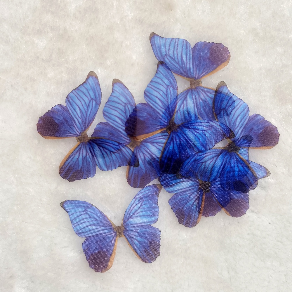White Butterflies，Handmade Silk Butterflies, Organza Butterfly, Fabric Wings, Butterfly Jewelry