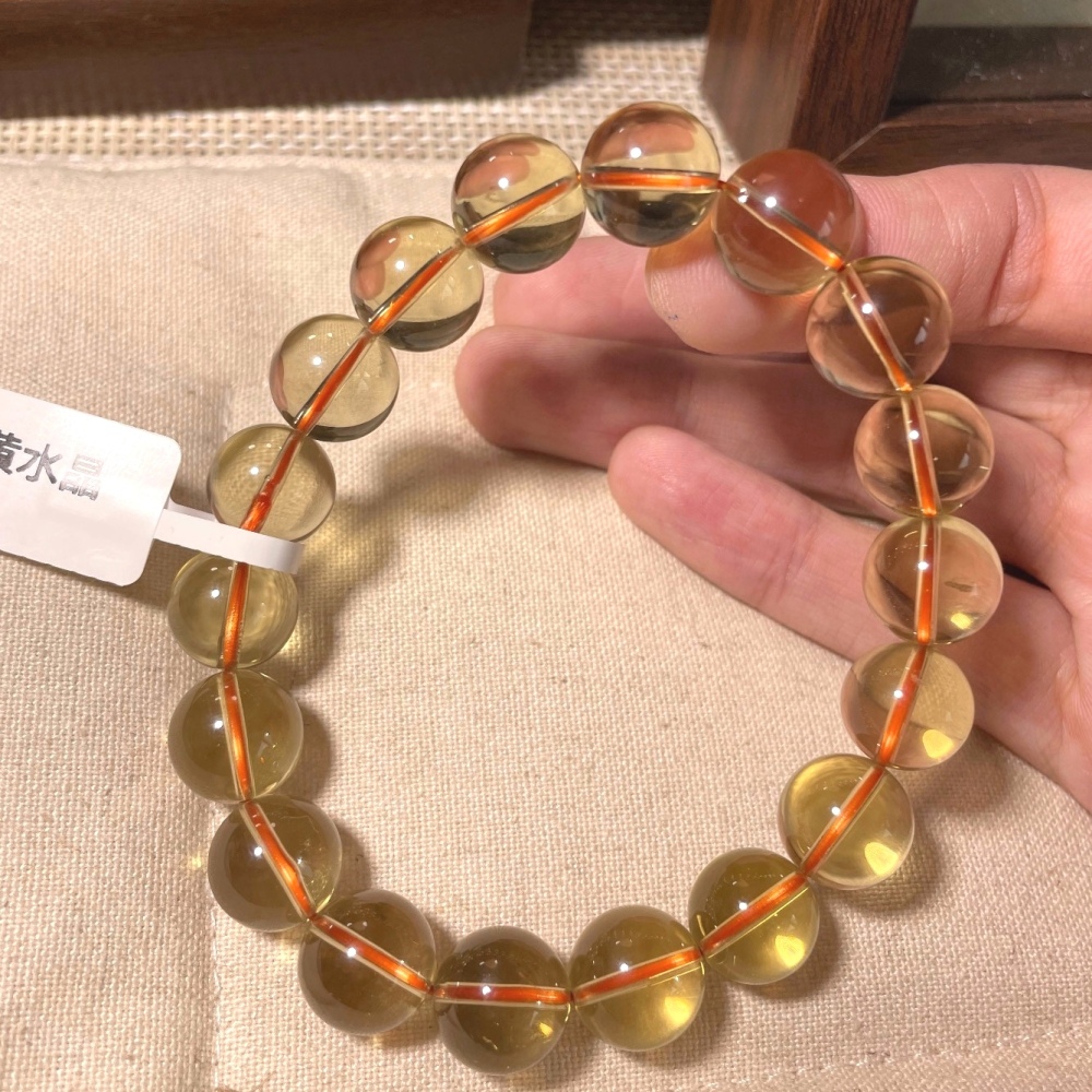 12mm Citrine Bracelet AAA+ Healing Crystal Bracelet| Fortune | Good Lucky | Energy Bracelet