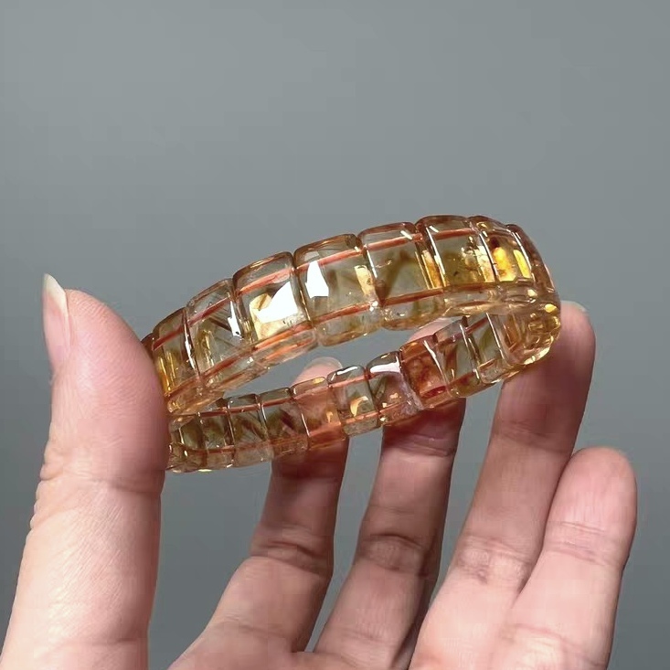 Genuine Citrine Bracelet: Success and Abundance Crystal, Fits up to 17cm wrist