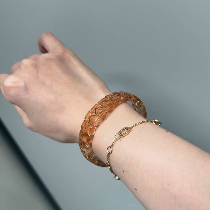 Genuine Citrine Bracelet: Success and Abundance Crystal, Fits up to 17cm wrist