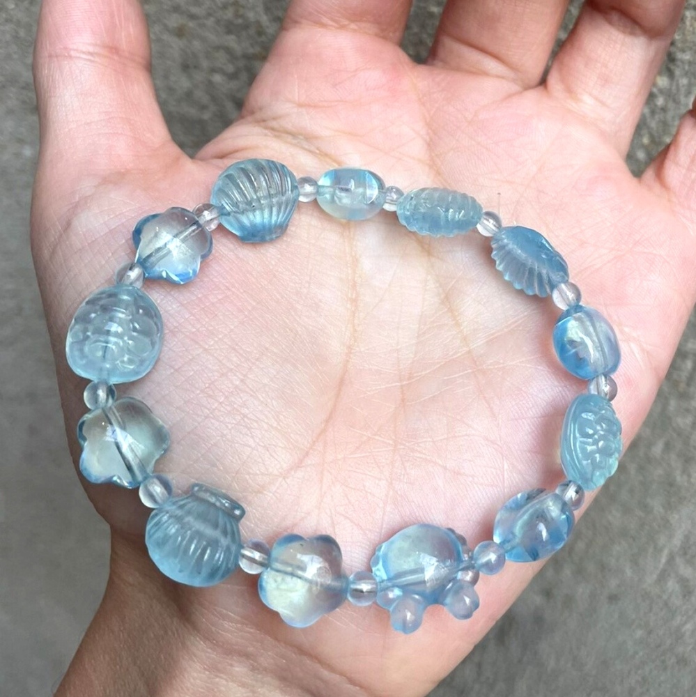 Blue Aquamarine Bracelet, Birthstone Bracelet,Gemstone Bracelet for women,Girl Bracelet,Gift For Her