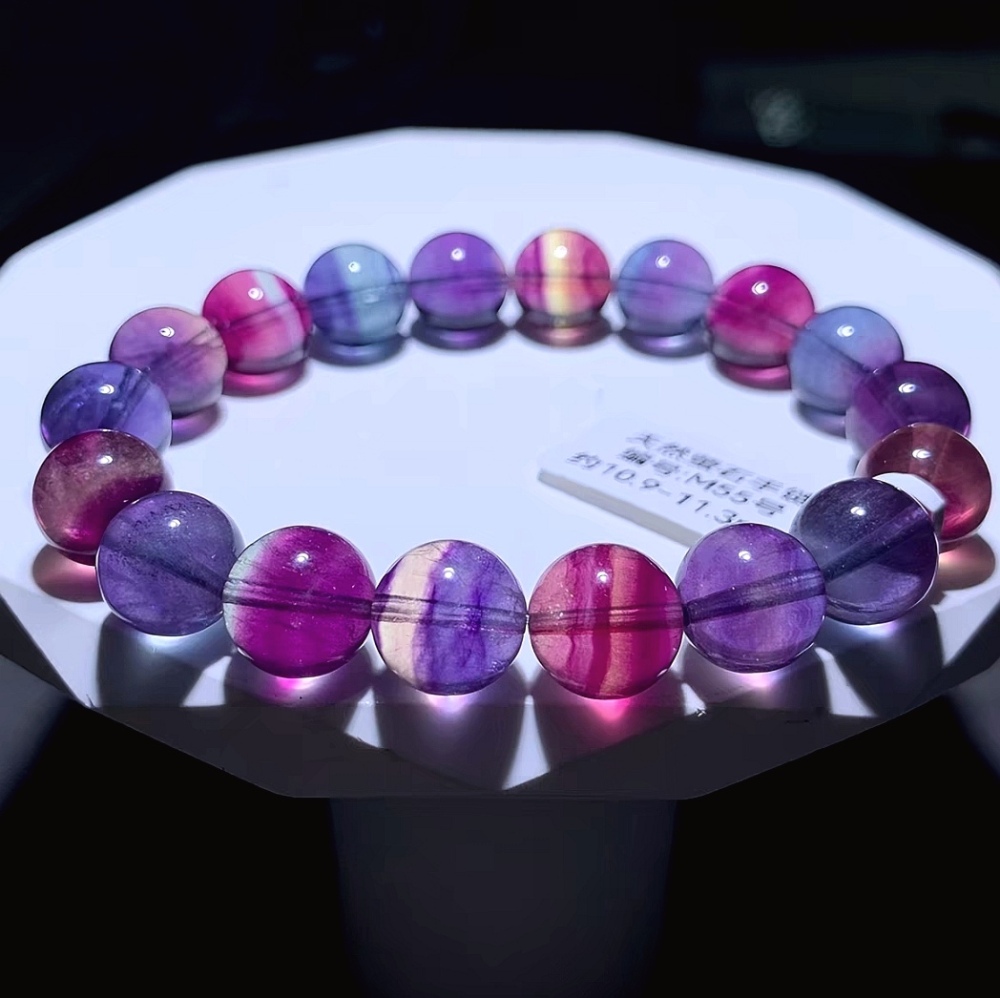 AAA Gorgoues Fluorite Gemstone Bracelet For Women,Girl Bracelet ,Gift idea for Her -11MM
