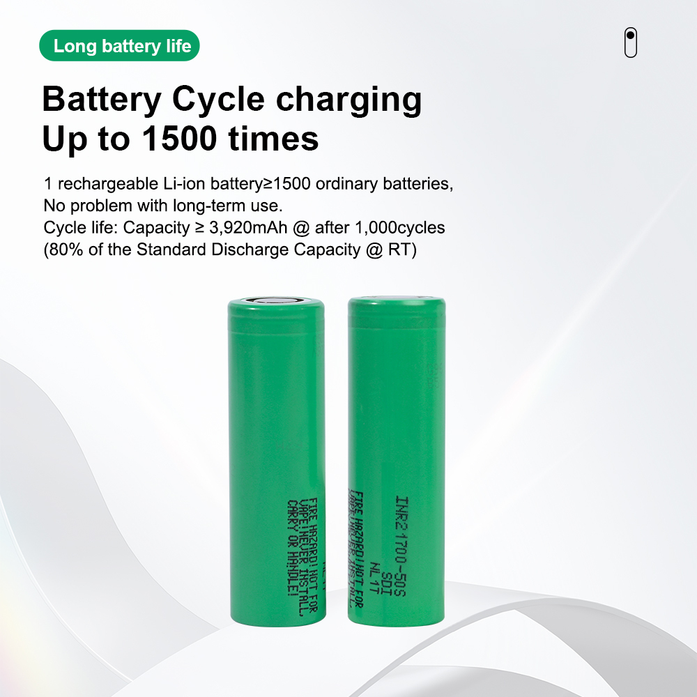 INR21700-50S 5000mAh 35A Lithium-lon Battery