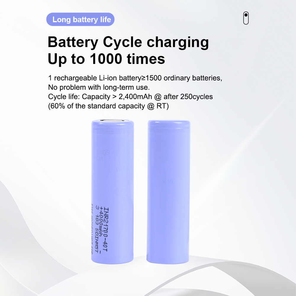 INR21700-40T 3.7V 4000mah (30A) Lithium-lon Battery