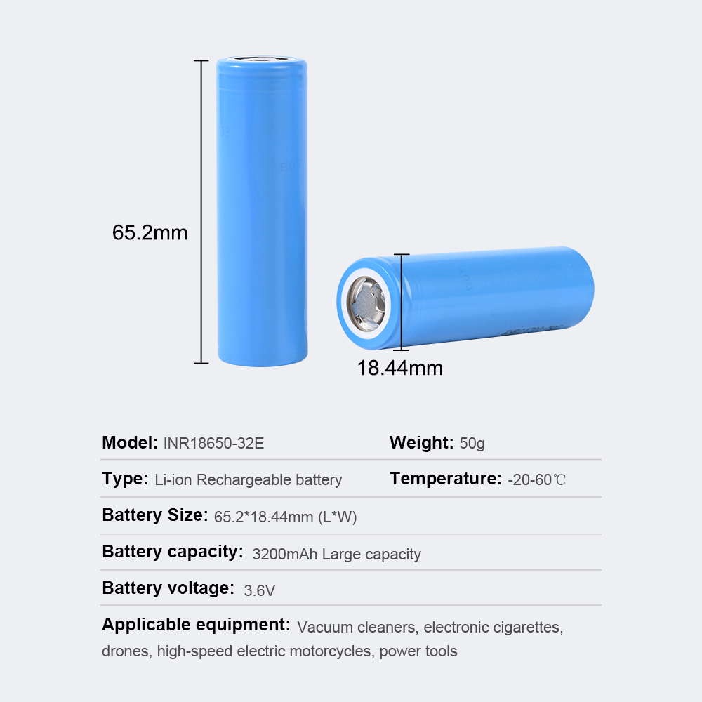 INR18650-32E  Li-ion battery cells