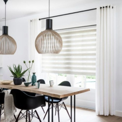 遮光麻纹柔纱帘