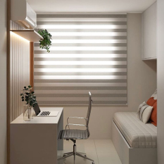 遮光麻纹柔纱帘