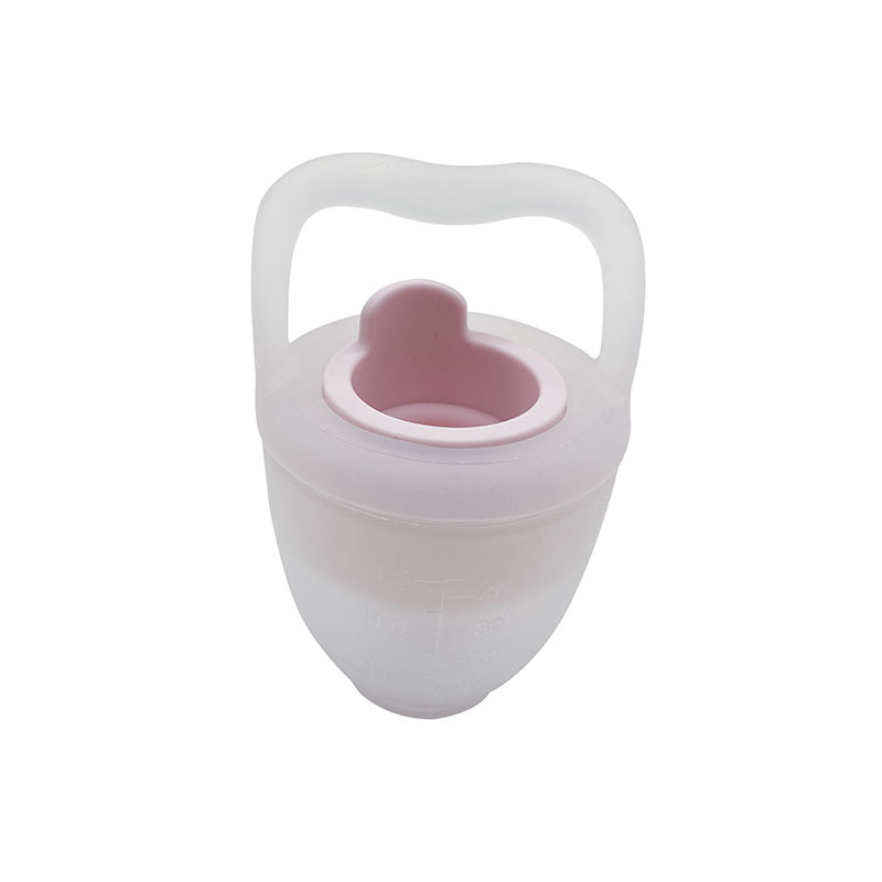 BT0041 Baby Fruit Food Feeder Pacifier, Silicone Pouches Mesh Sucker Teethers with Measuring Cup Type Protective Case,BPA Free