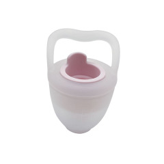 BT0041 مصاصة طعام الفاكهة للأطفال، أكياس سيليكون شبكية مصاصة مع غطاء حماية على شكل كوب قياس، خالية من مادة BPA