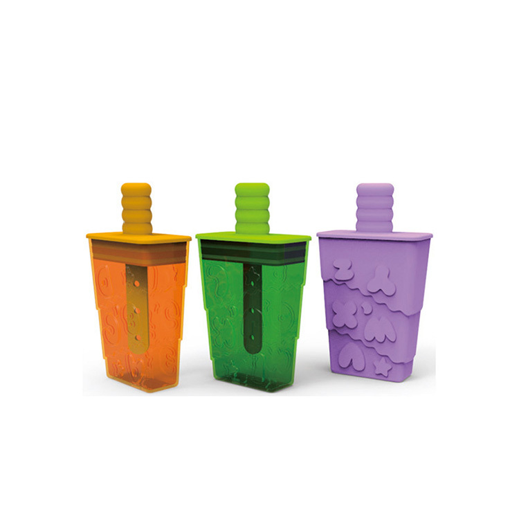 RU013 Silicone Reusable Ice Pop Molds Easy Release Popsicle Maker