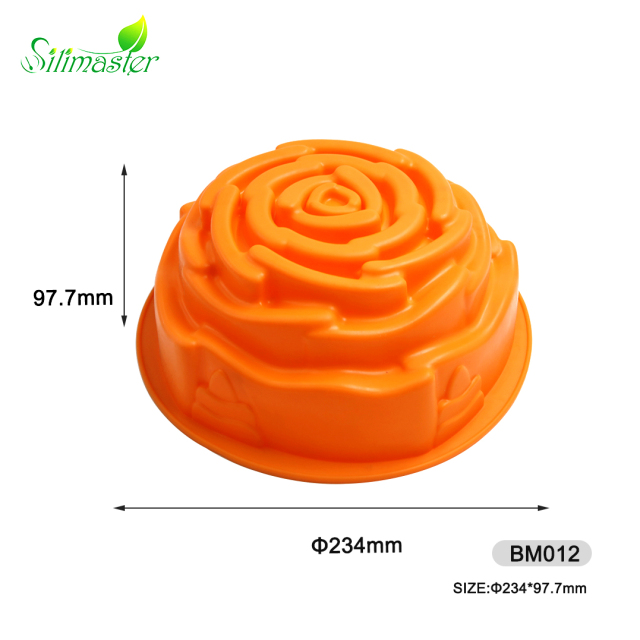 silicone cake pan | BM012 Rose Shape Cake Pan