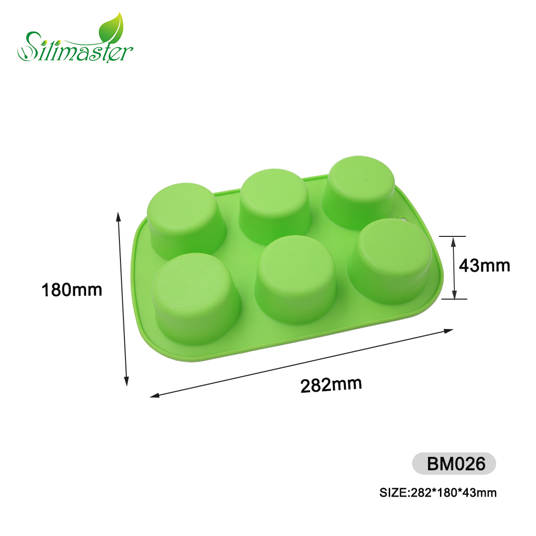 silicone muffin mold | BM026 6Cup Muffin Cake Pan
