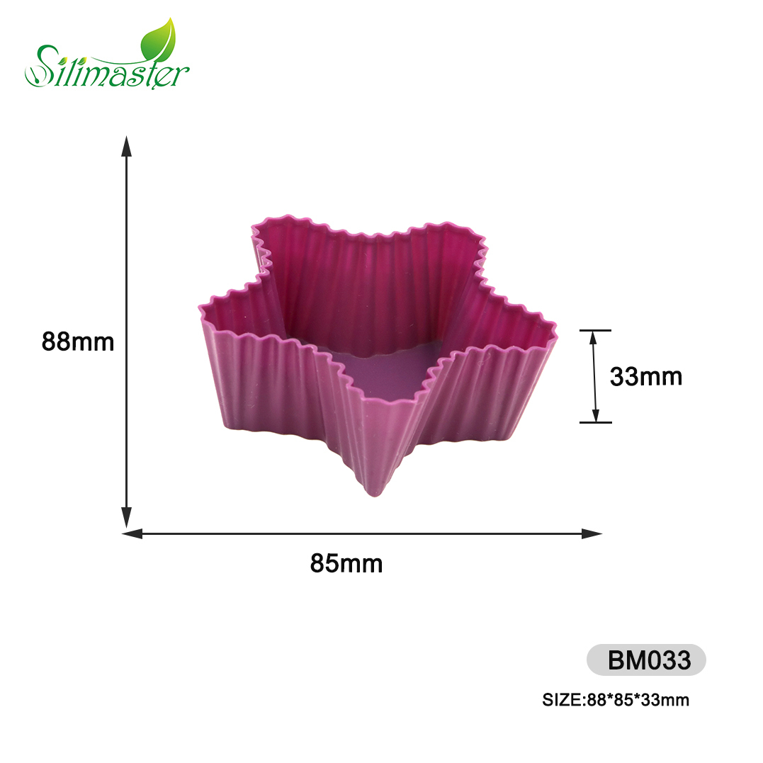 BM033 Star shape cup cake mould | silicone cake mould