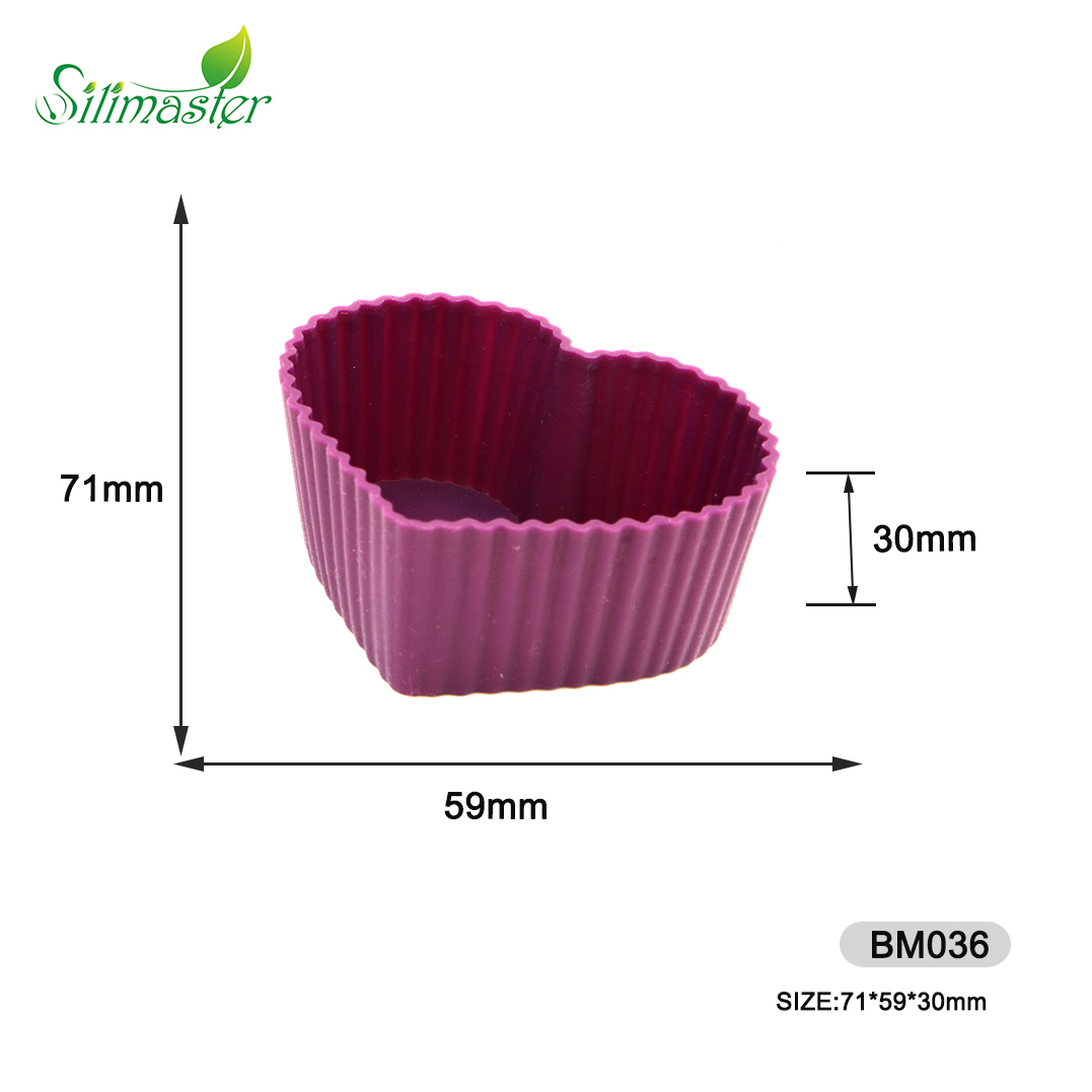 BM036 Heart shape cup cake mould | silicone cake mould