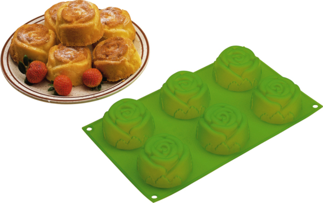 BM043 Rosenkuchenform | Silikonkuchenform