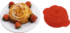 Silikon-Kuchenform | BM044 Kuchenform mit einer Rose