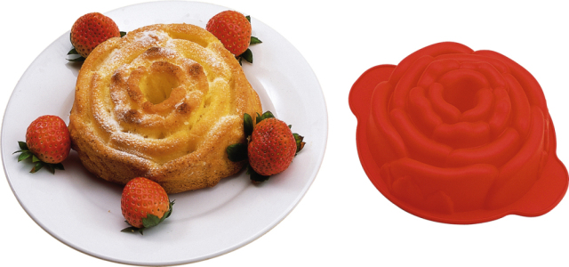 Silikon-Kuchenform | BM044 Kuchenform mit einer Rose