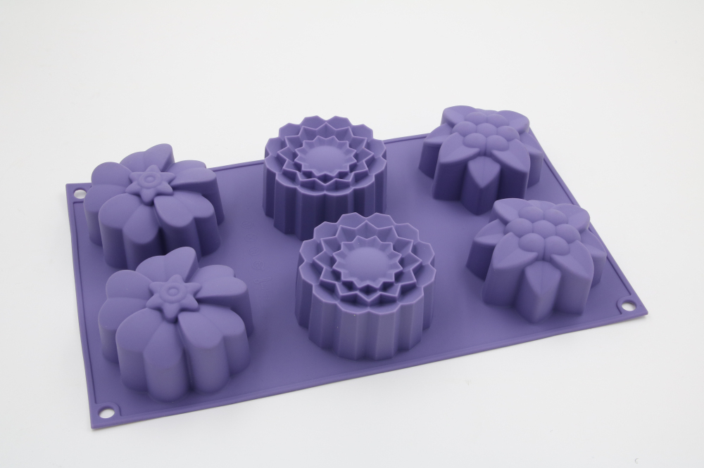 BM056 6 Cup Flower Cake Mould | silicone cake mould