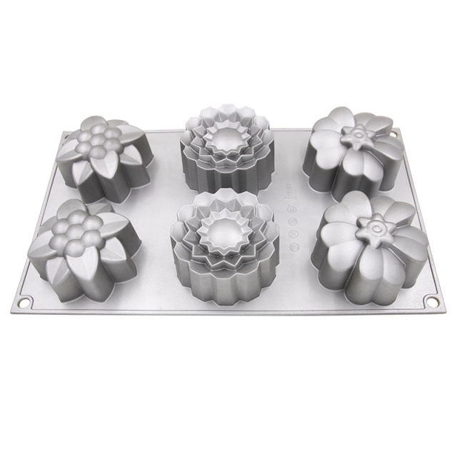 قالب كيك على شكل زهرة BM056 مكون من 6 أكواب | قالب كيك سيليكون