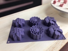قالب كيك على شكل زهرة BM056 مكون من 6 أكواب | قالب كيك سيليكون
