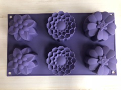 قالب كيك على شكل زهرة BM056 مكون من 6 أكواب | قالب كيك سيليكون