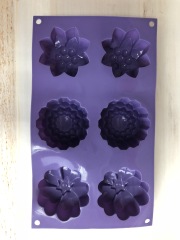 قالب كيك على شكل زهرة BM056 مكون من 6 أكواب | قالب كيك سيليكون