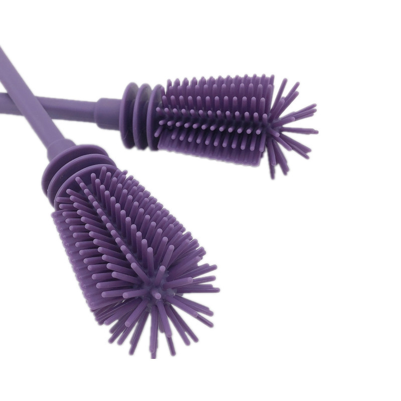 UT115 Silicone Bottle Brush Cleaner BPA Free - Long Handle Baby Bottle Cleaner Nipple Brush Ideal for Glass & Plastic Water Bottles | silicone brush