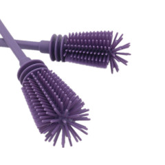 UT115 Silicone Bottle Brush Cleaner BPA Free - Long Handle Baby Bottle Cleaner Nipple Brush Ideal for Glass & Plastic Water Bottles | silicone brush