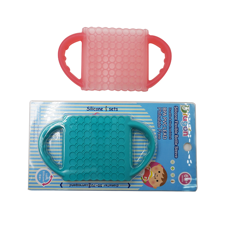 BB007 Silicone Wide Neck Baby Bottle Handles | food grade silicone holder