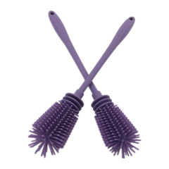UT115 Silicone Bottle Brush Cleaner BPA Free - Long Handle Baby Bottle Cleaner Nipple Brush Ideal for Glass & Plastic Water Bottles | silicone brush