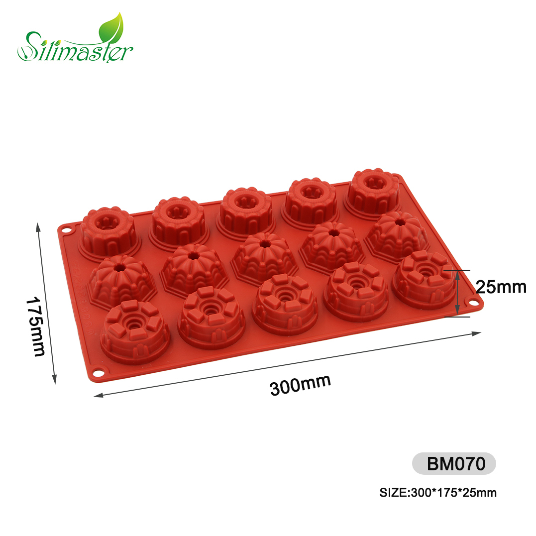 silicone muffin mold | BM070 Castle Muffin Mould