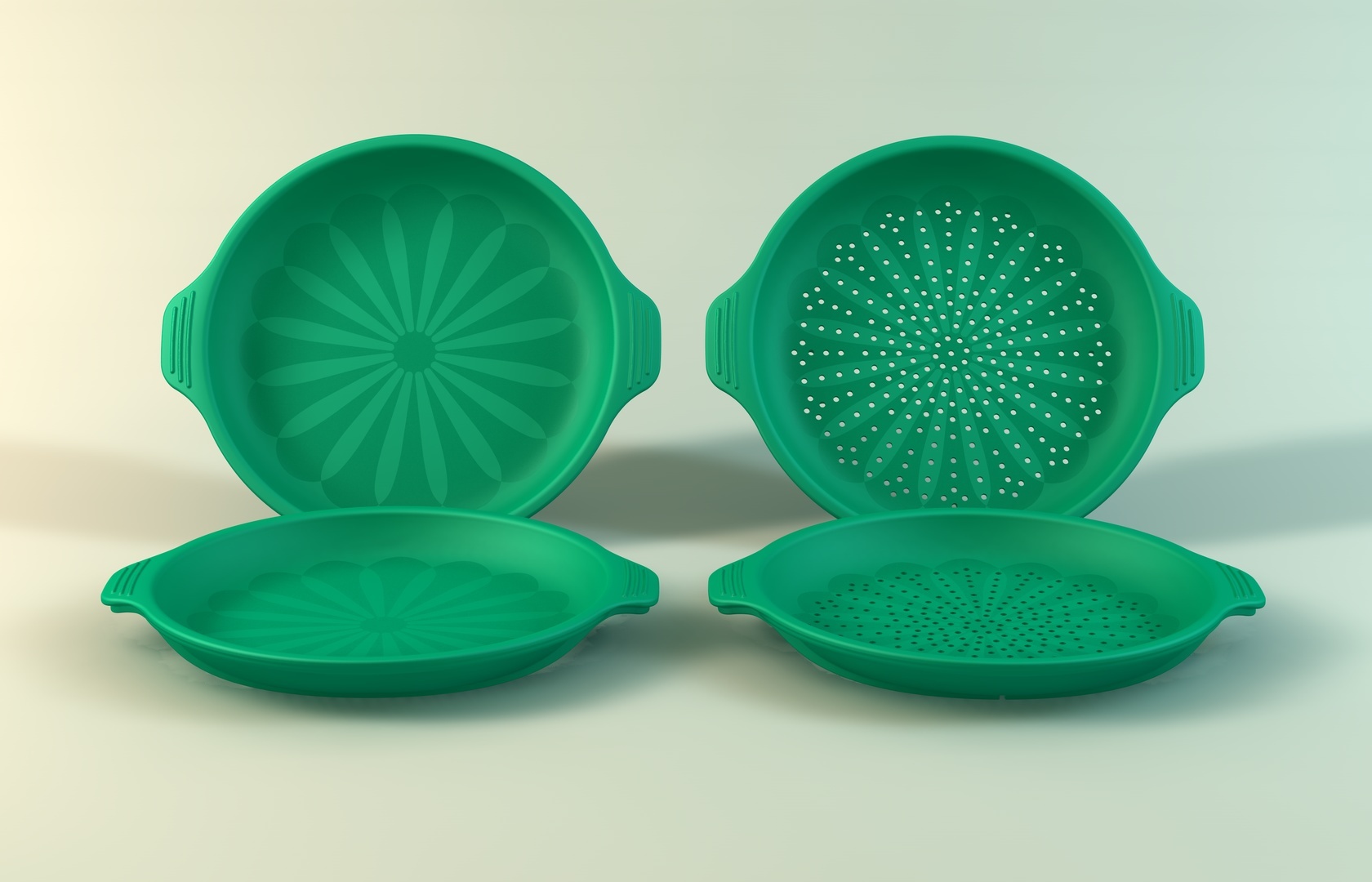 silicone sheet cake pan | BM075 Pizza Pan With Hole
