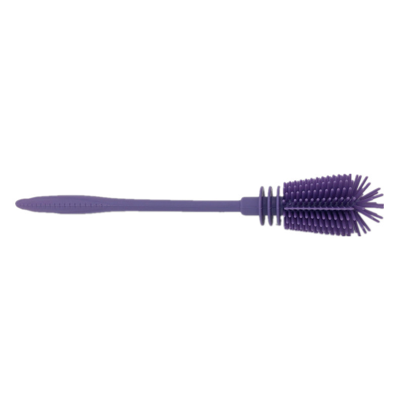 UT115 Silicone Bottle Brush Cleaner BPA Free - Long Handle Baby Bottle Cleaner Nipple Brush Ideal for Glass & Plastic Water Bottles | silicone brush