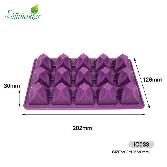 قوالب الثلج المصنوعة من السيليكون | صينية الثلج الماسية IC033